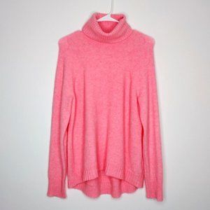 J Crew Turtleneck Sweater in Supersoft Yarn Alpaca Wool Small Pink